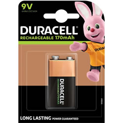 Duracell 9V PP3 170mAh (1 pack) - NiMH rechargeable batteries