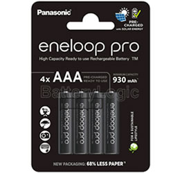 Panasonic eneloop PRO AA eco box (4 pack) - NiMH rechargeable batteries