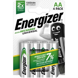 Energizer AA 1300 mAh (4 pack) - NiMH rechargeable batteries